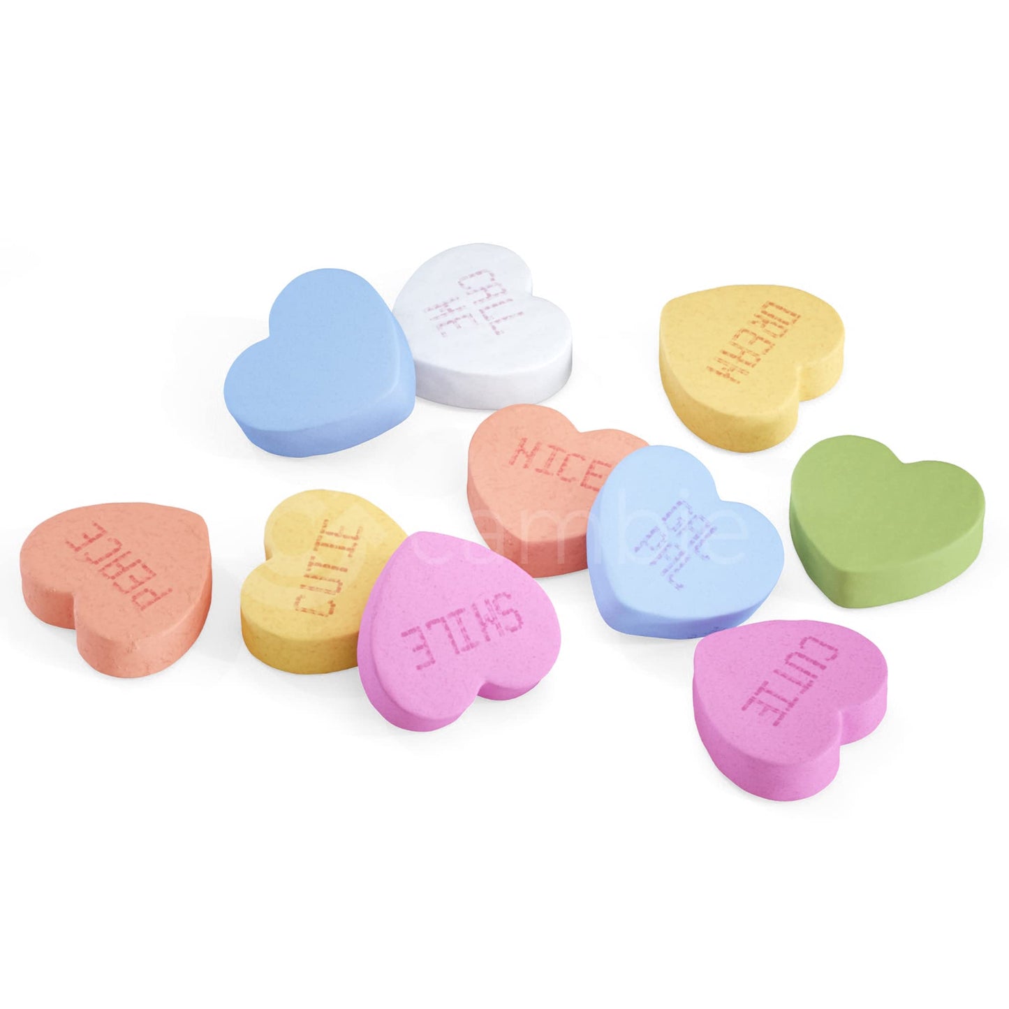 Small Conversation Hearts By Cambie | 2 Lbs Of Pastel Valentine'S Candy | Delicious Fruity & Mint Flavors In A Colorful Pastel D