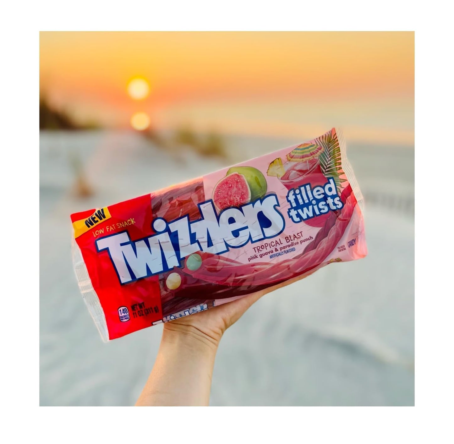 Twizzlers Tropical Blast Candy - Pink Guava & Paradise Punch - Pack of 2 - Small Size