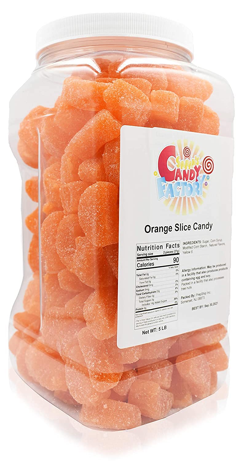 Sarah'S Candy Factory Orange Slice Candy (5 Lbs In Jar)