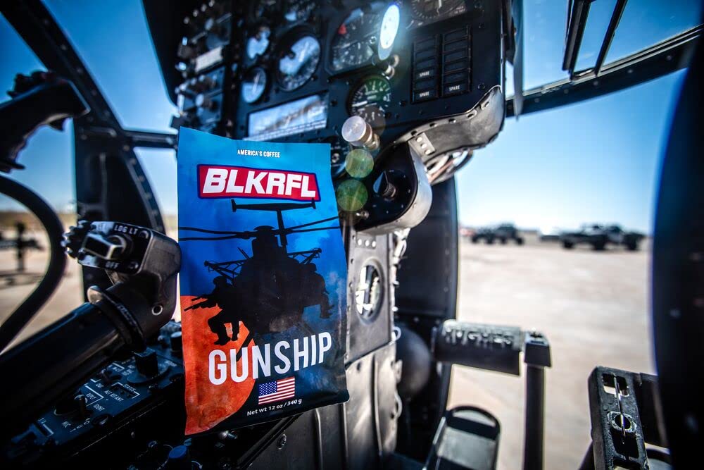Black   Coffee Company Gunship Roast, 12Oz Bag, Ground Coffee Light Roast - Roasted Blend Made From Arabica Beans - Colombian & Brazilian Beans - Veteran Founded & American Made