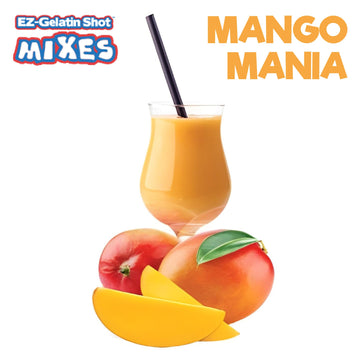 EZ-SQUEEZE Mango Mania Jello Shot Mix - Gluten-Free Gelatin Powder, 6.78 oz, Yellow-Orange, Model EZ-Jello-Shot-Mix-Mango-Mania