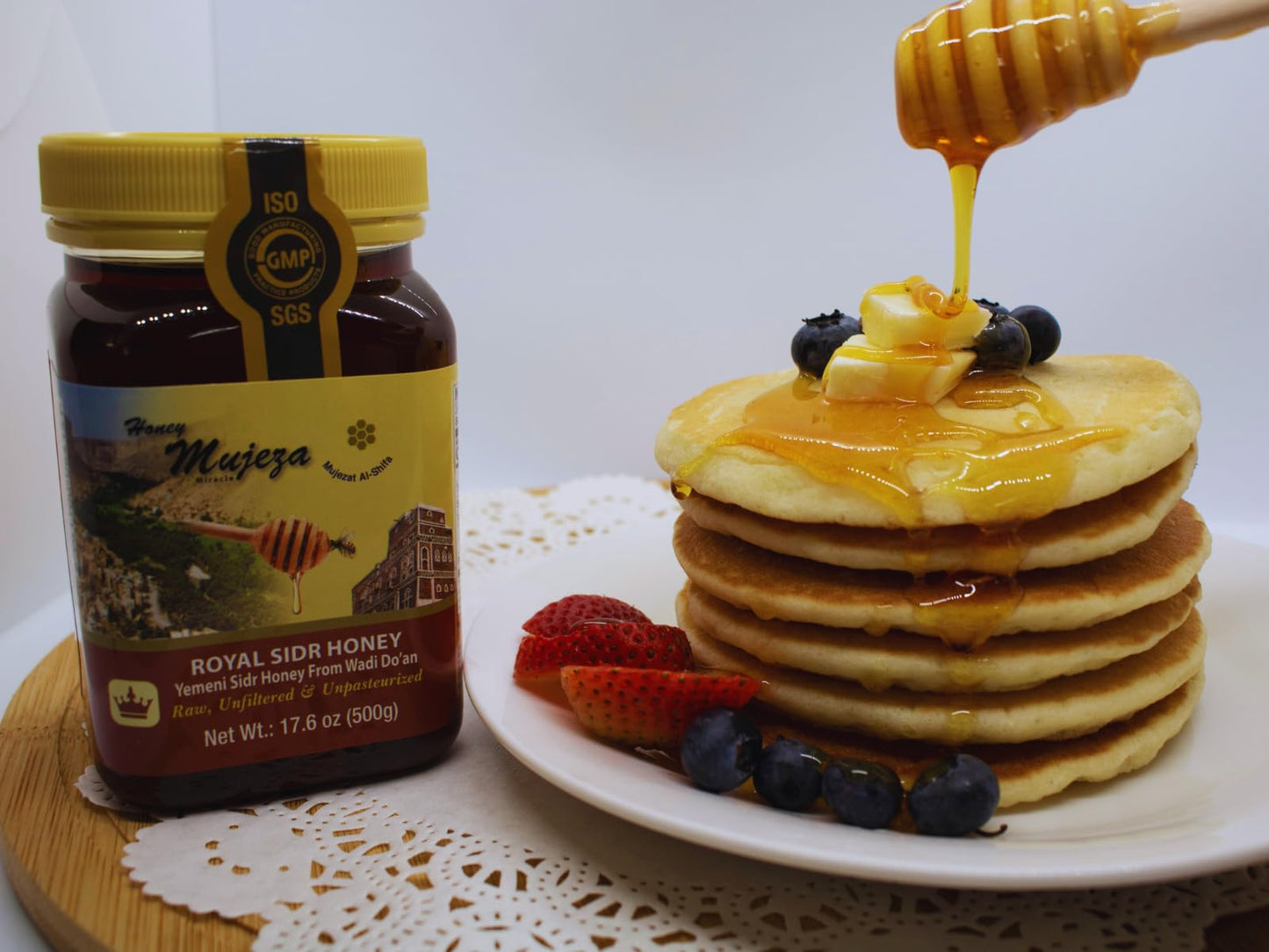 Mujeza Al Shifa Raw Royal Honey | Authentic Yemen Douani Sidr | Gluten Free | 250g / 8.8oz