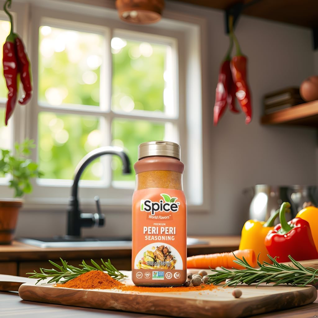 Ispice Blend | Peri Peri Seasoning | 17.18 Oz | Mixed Spice & Seasoning | Bulk Size | Halal | Kosher (Peri Peri)