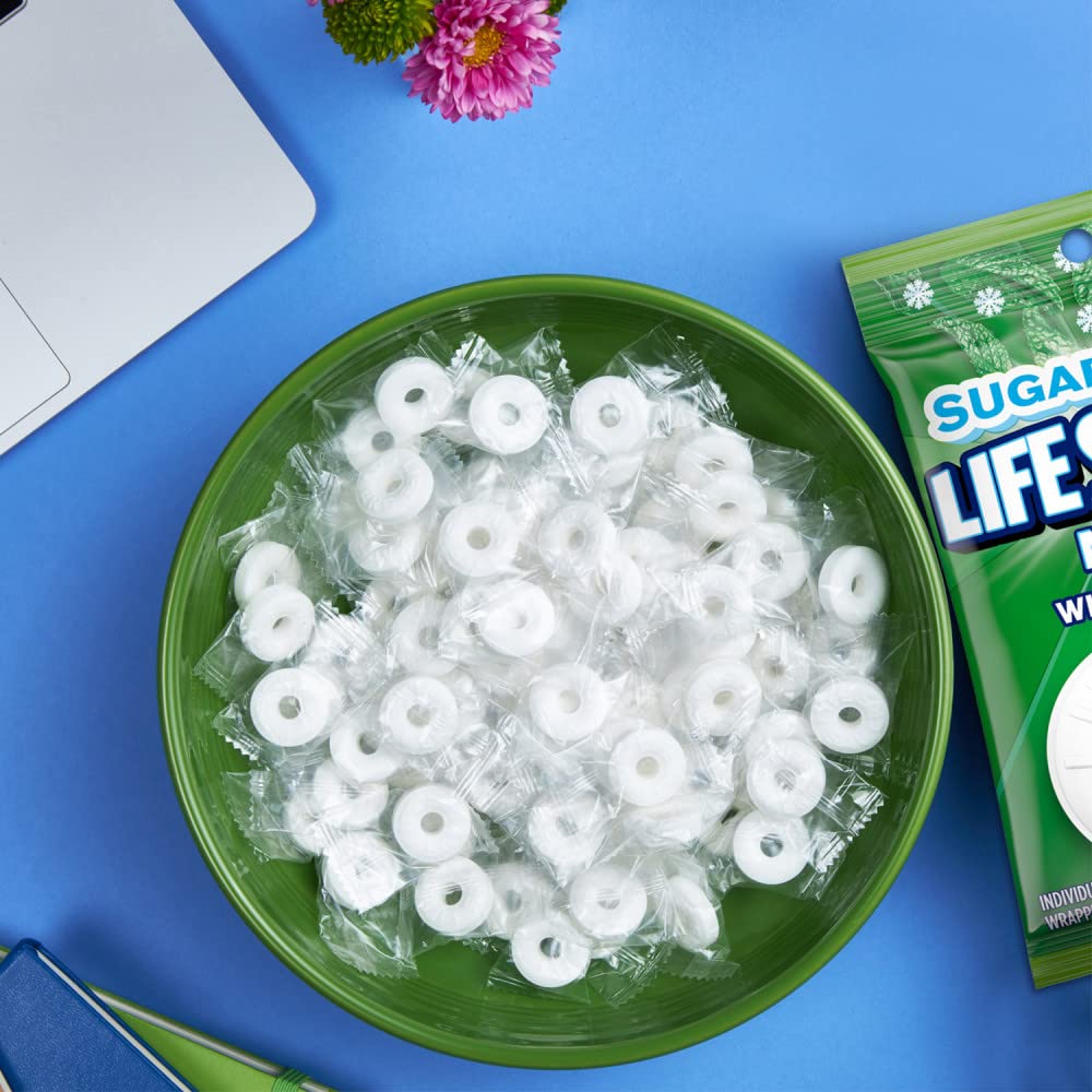 LIFE SAVERS Breath Mints Sugar Free Candy, Wint-O-Green Mint Hard Candy Bag for Goodie Bags, Road Trips, School, Work, 2.75 oz (