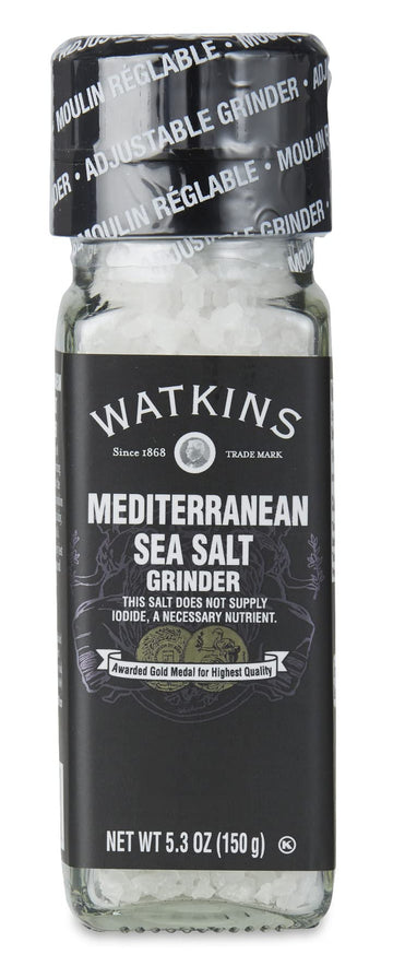 Watkins Mediterranean Sea Salt Grinder  5.3 Oz