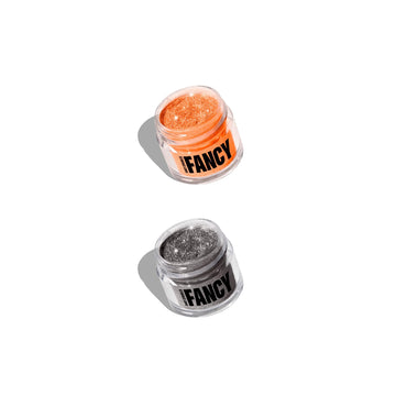 Fancy Sprinkles Jack-O-Lantern Edible Glitter Set for Sparkling Food & Drinks, No Taste or Texture, Onyx Black and Carnelian Ora