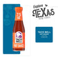Taco Bell - Lavinia Essential Bundle: 4-Pack of Hot Sauce, 7.5 oz Glass Bottle + 1 Utility Prop.