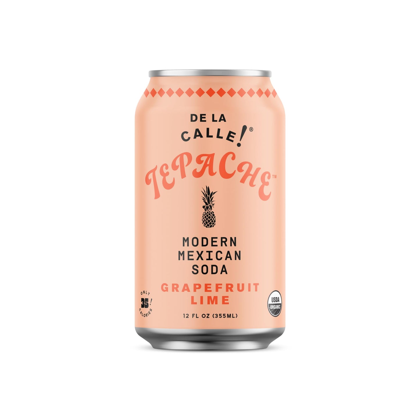 De La Calle Tepache - Grapefruit Lime Soda - Craft Fermented Beverage - 12 Fl Oz - Clear - Organic, Low Sugar, Non-GMO