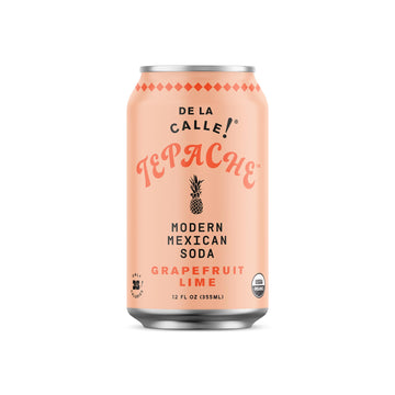 De La Calle Tepache - Grapefruit Lime Soda - Craft Fermented Beverage - 12 Fl Oz - Clear - Organic, Low Sugar, Non-GMO