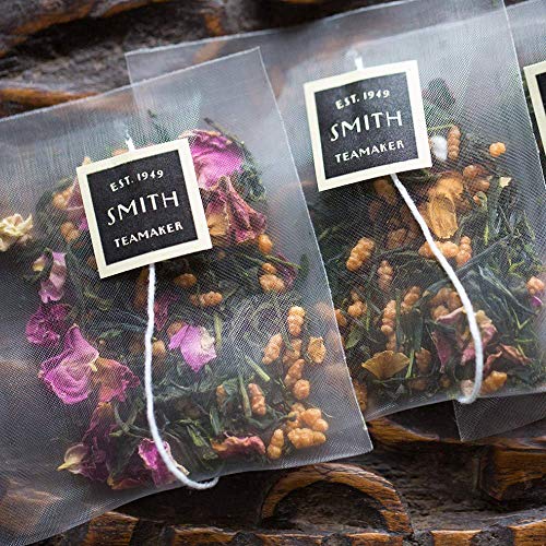 Smith Teamaker | Rose City Genmaicha No. 1912 - Sencha, Genmai, Mao Feng Green Tea & Rose Petals | Caffeinated Roasted Rice Full Leaf Green Tea Blend (15 Sachets, 1.26Oz Each)