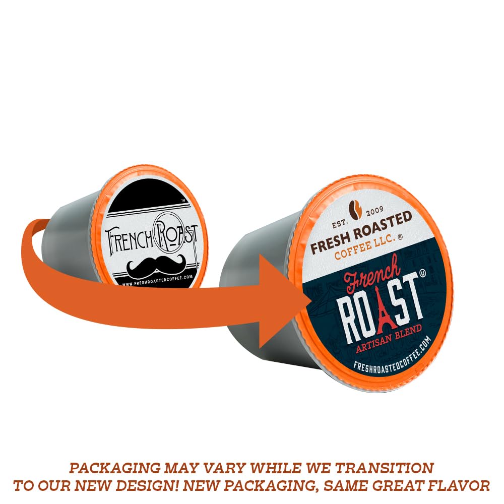 Fresh Roasted Coffee, French Roast, Dark, Kosher, K-Cup Compatible, 24 Pods