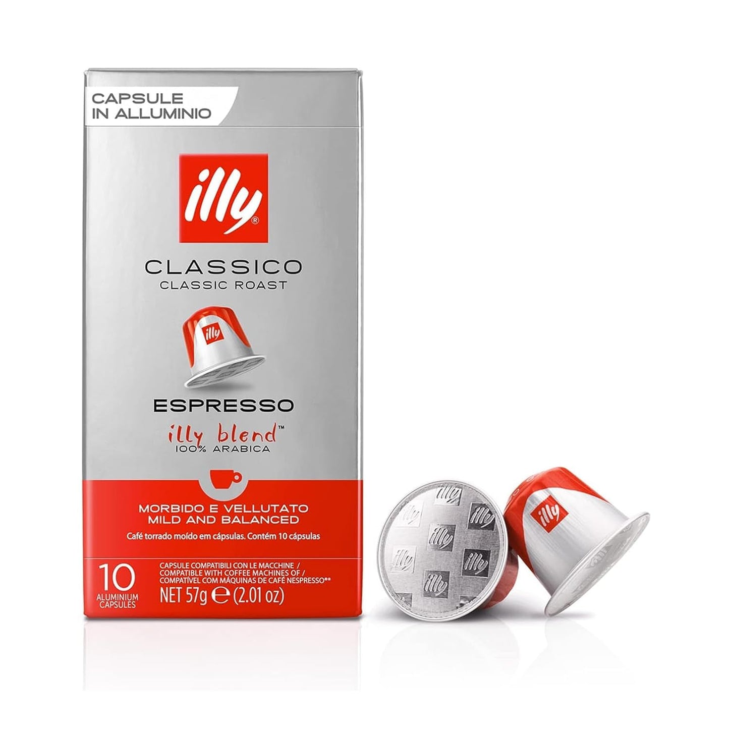 illy Aluminum Espresso Capsules - Classico Medium Roast Coffee - 10 Count Pack - Compatible with Nespresso Machines