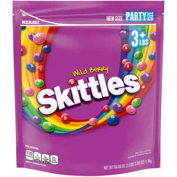 Skittles Wild Berry Fruity Candy 50-Ounce Party Size Pouch