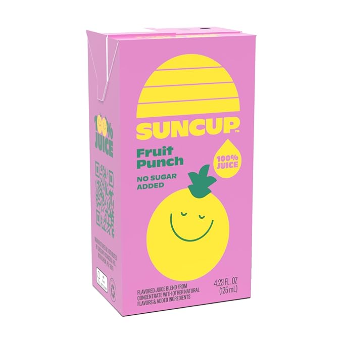 SunCup Totally Juice - 40 Pack / 4.23 oz Juice Box w/Straw (Fruit Punch 100% Juice)
