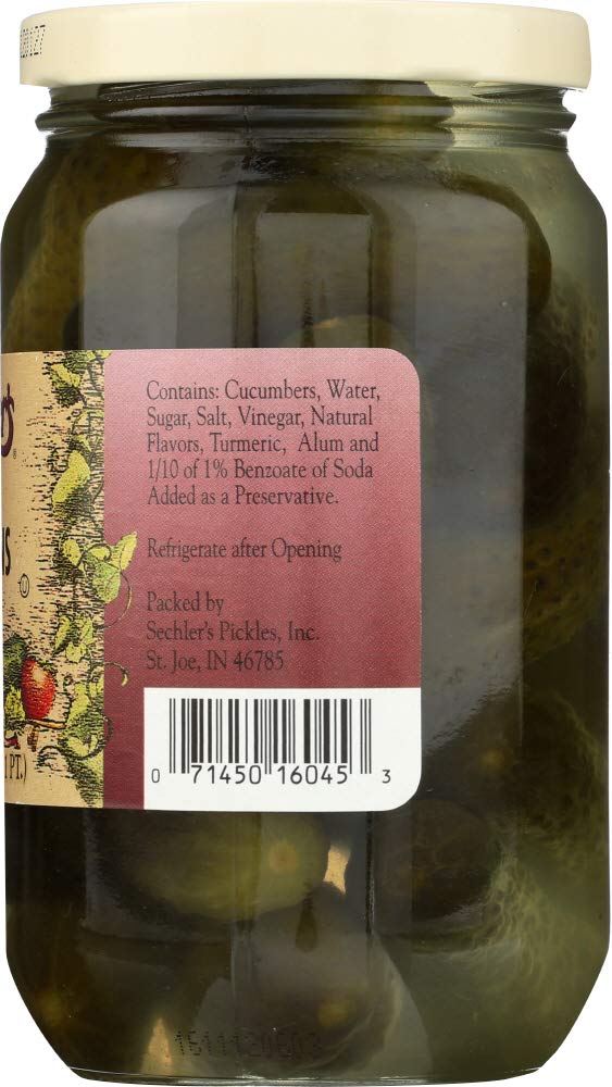 Sechlers Pickles Gherkins Sweet, 16 Oz