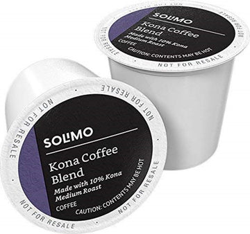 Solimo Medium Roast Coffee Pods, Kona Blend, Compatible with Keurig 2.0, 100 Count