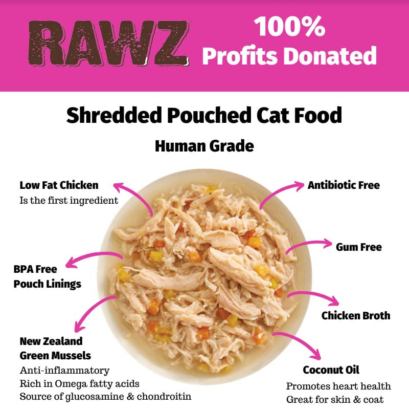 Rawz Shredded Salmon, Aku Tuna & Tuna Oil Recipe 8/2.46 Oz Pouches