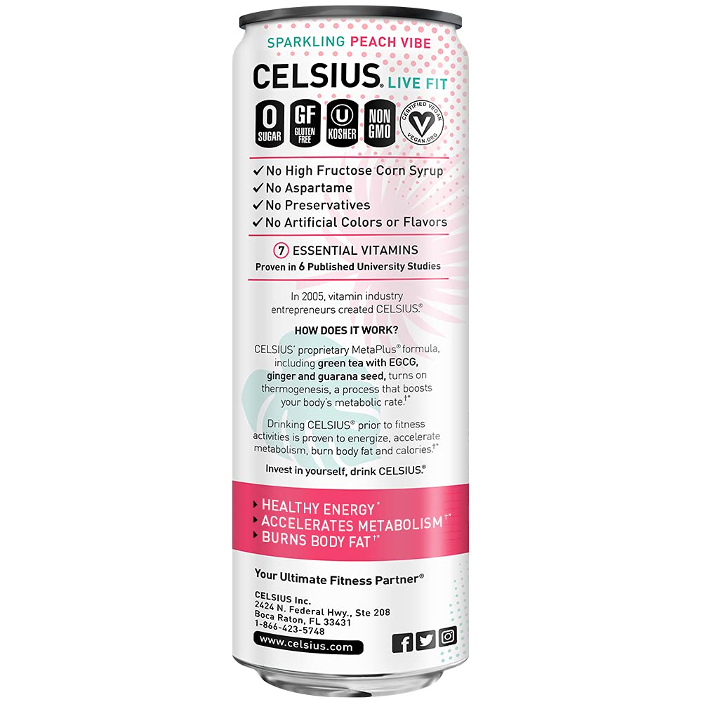 Celsius Essential Energy Drink, What'S Your Vibe Variety Pack 12 Fl Oz (Pack Of 12)