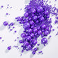 Purple Pearl Sprinkles,Cake Sprinkles,Cookie Sprinkles,Sugar Pearl, Edible Candy Pearls 130G 4.6Oz For Cake Cupcake Decorationg