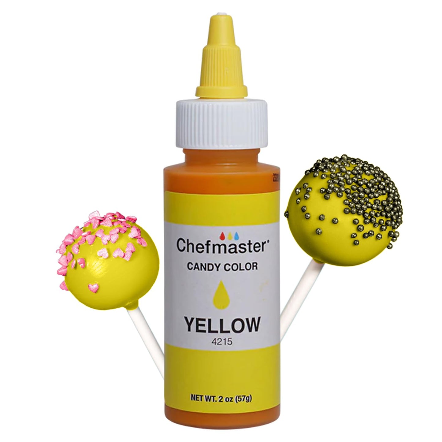 Chefmaster Yellow Candy Color | True-Tone Shades | Oil-Based | Professional-Grade Dye | Chocolate, Strawberries, Cake Pops | Dec