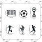 PEUTIER 24pcs Soccer Cupcake Toppers Glitter Soccer Ball Picks for Birthday Party - Black - Model 20012 - Paper