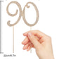 Hatcher lee 90th Birthday Cake Topper - Bling Crystal Gold - Metal - Model HCL-034
