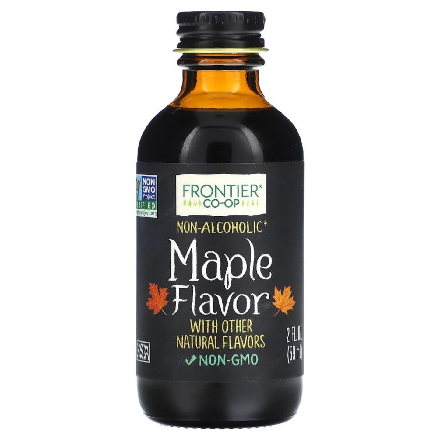 Frontier Co-op Non-Alcoholic Maple Flavor, 2 fl. oz, Rich Maple Taste for Cooking, Model 23081