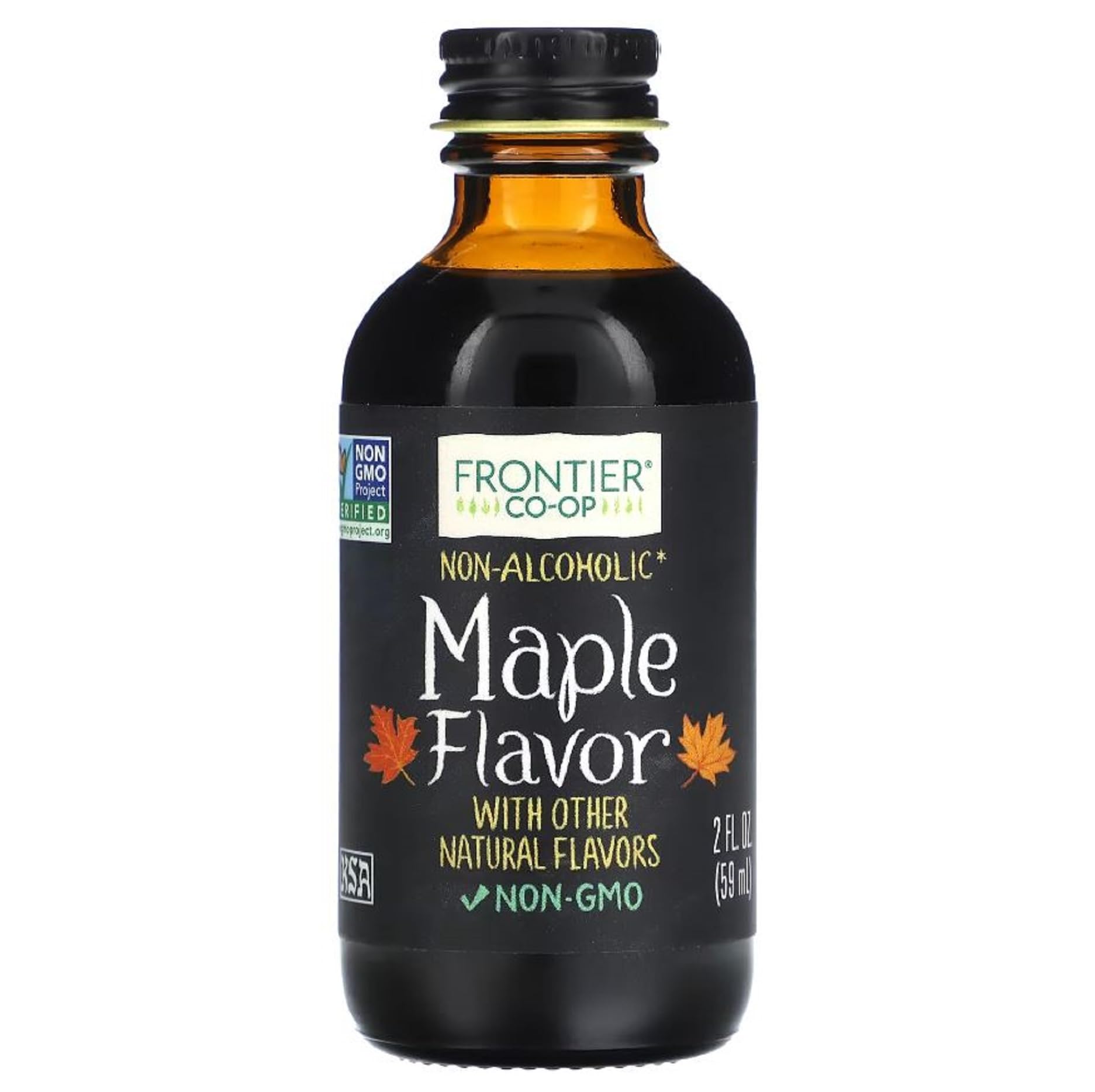 Frontier Co-op Non-Alcoholic Maple Flavor, 2 fl. oz, Rich Maple Taste for Cooking, Model 23081