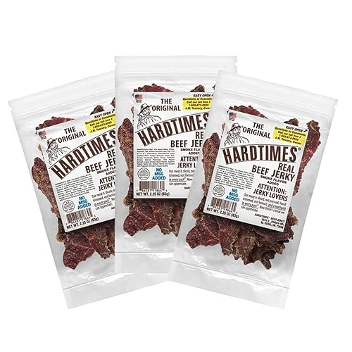 Hardtimes Handcrafted Beef Jerky - Original Flavor - 3 Pack Of 225 Oz Bags