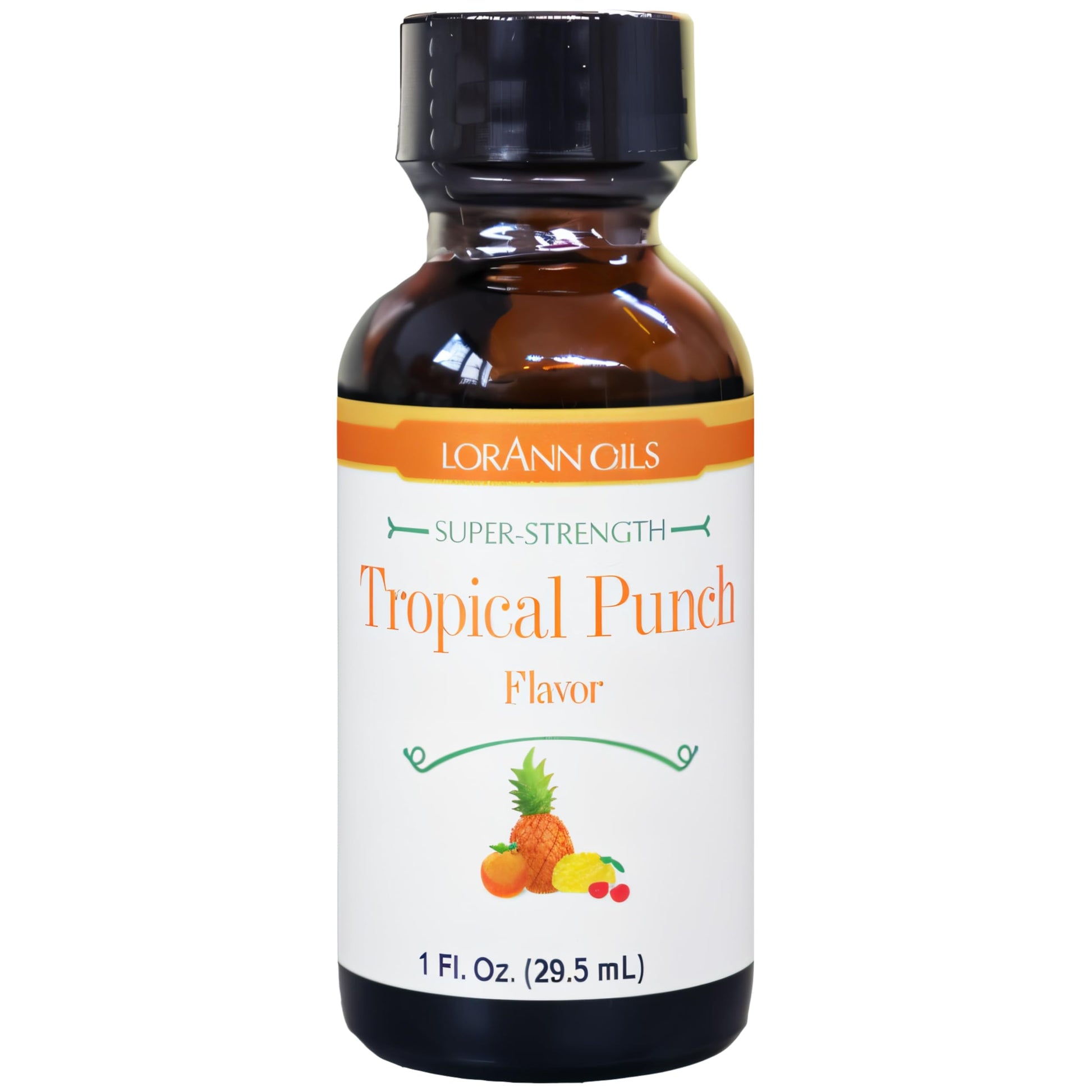 LorAnn Oils Super Strength Flavoring, Tropical Punch, 1 Fl Oz, Model 0500-0506, Bold Natural Flavors for Candy Making and Baking