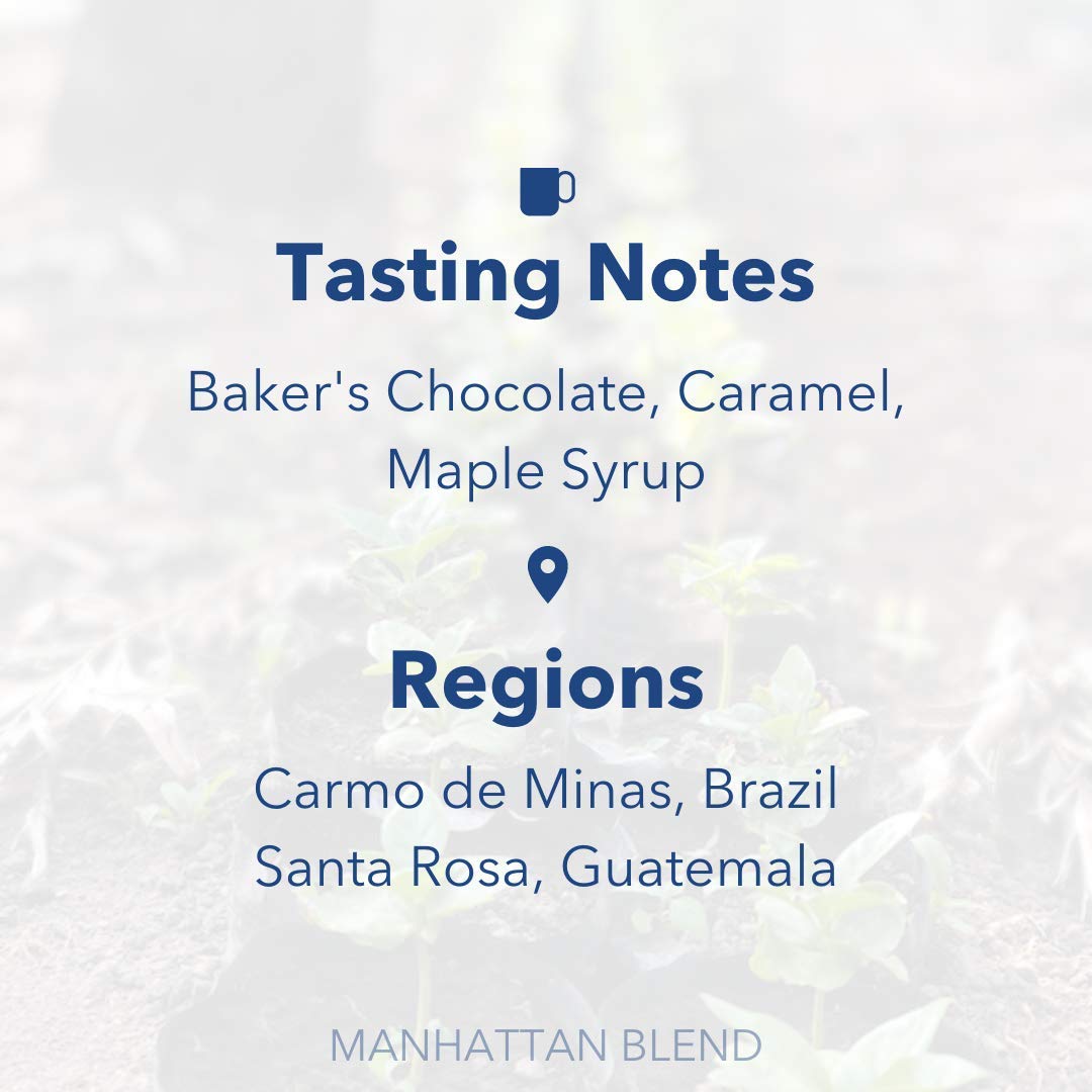 PARTNERS COFFEE ROASTERS - Whole Bean Coffee (Manhattan - Dark Roast) 12oz - Rich, Deep, & Flavorful Omniroast - Bakers Chocola