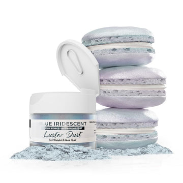 Luster Dust - Blue Iridescent (4g 1x Jar) | Edible Vegan Dust & Paint for Cake Decorating, Ice Cream, Desserts, Cocktails and Be