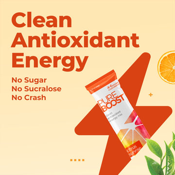 Pureboost Clean Energy Drink Mix + Immune System Support. Sugar-Free Energy with B12, Multivitamins, Antioxidants, Electrolytes
