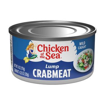 Chicken Of The Sea Lump Crab Meat, 6 Ounce Cans (Pack Of 12), High In Calcium, Wild Caught Canned Lump Crabmeat