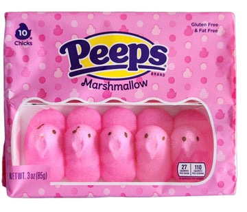 Peeps Easter Marshmallow Chicks, Variety Pack, 10 Count (Assorted Flavors & Colors) (3 Count, Pink Chicks Marshmallow)