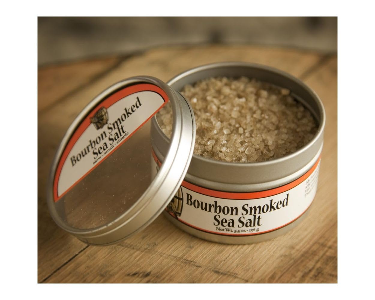 spirit-inspired flavor Barrel Foods spirit-inspired flavor Smoked Sea Salt, 5 Ounce, White, Model BBSSLTTC