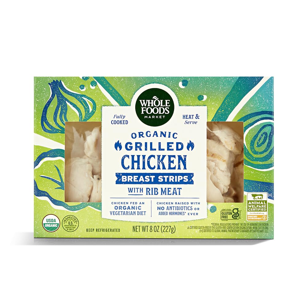 Whole Foods Market, Organic Grilled Chicken Breast Strips, Step 3, 8 Ounce