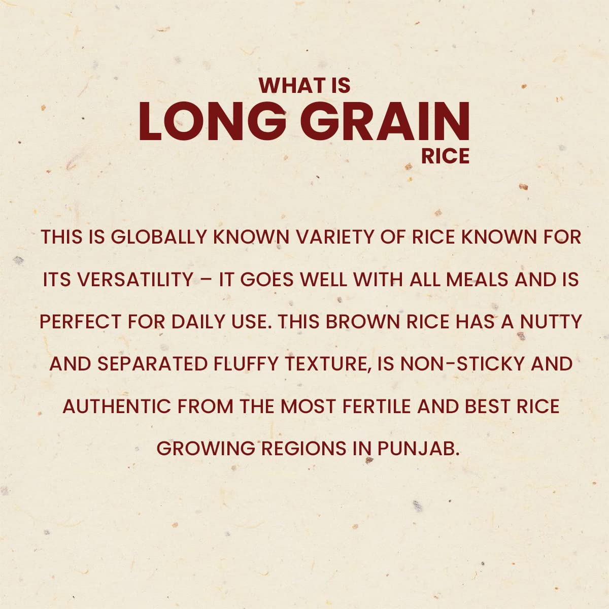 Meraki Organic Brown Long Grain Rice 2 Lb Bag - Low Gi & High In Fiber, Separated Fluffy Grain & Nutty Texture - Authentic Rice