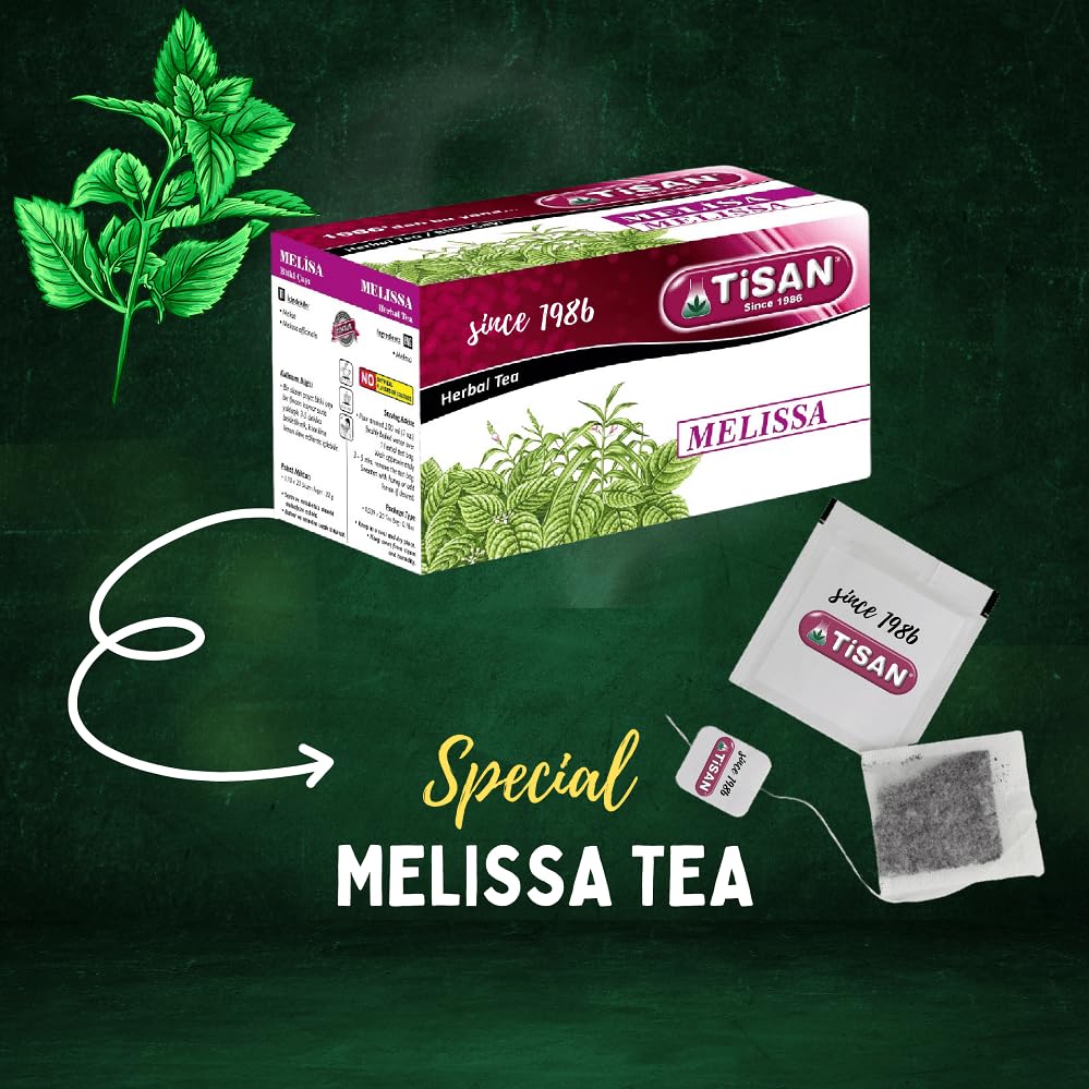 Melissa Tea From Tisan - 2 Boxes Total 40 Tea Bags