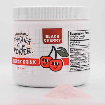 TEACHER POWER Energy Drink - Sugar Free Black Cherry, 70 Servings, 7.5 Ounce