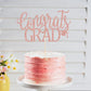 LVEUD Congrats Grad Cake Topper, Rose Gold Cardboard Graduation Decoration for 2025 Party