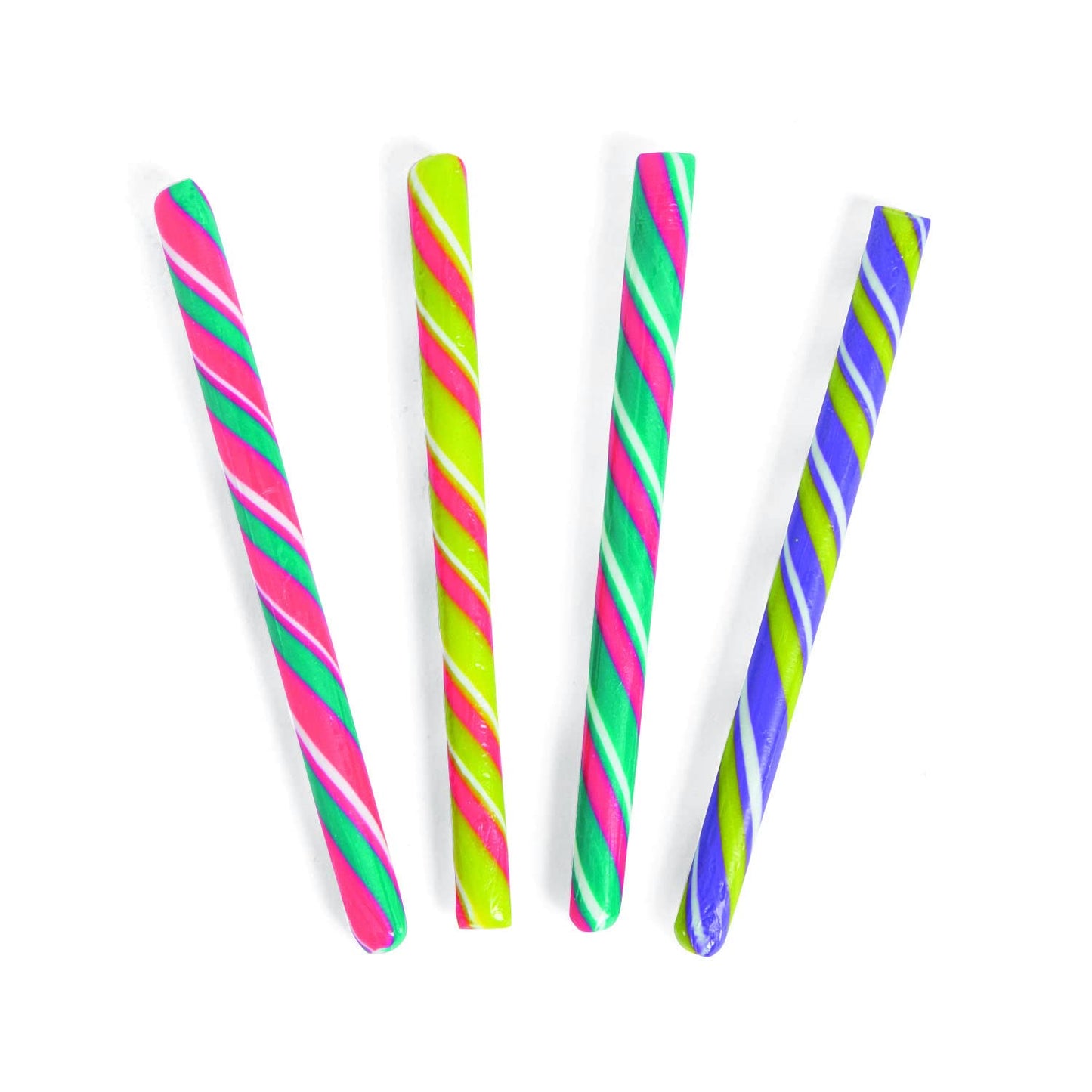 Fun Express Bulk Hard Candy Sticks Individually Wrapped - 80 Piece Holiday Christmas Candy Assortment | Fruit Flavors for Parade