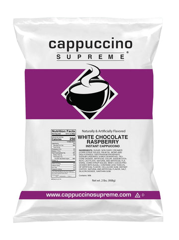 Cappuccino Supreme 2 Lb Bag White Chocolate Raspberry Instant Cappuccino Mix