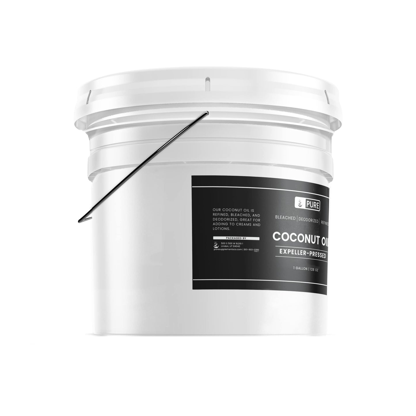 Pure Original Ingredients Coconut Oil (1 Gallon) Hexane-Free & Gluten-Free, Non-Hydrogenated