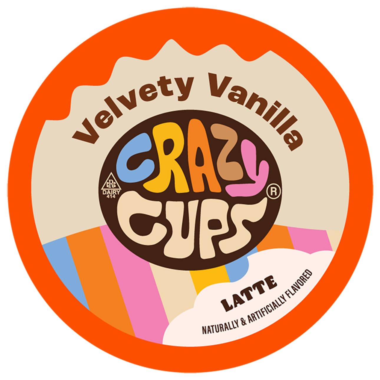 Crazy Cups Velvety Vanilla Latte Pods - Single Serve for Keurig, 22 Count