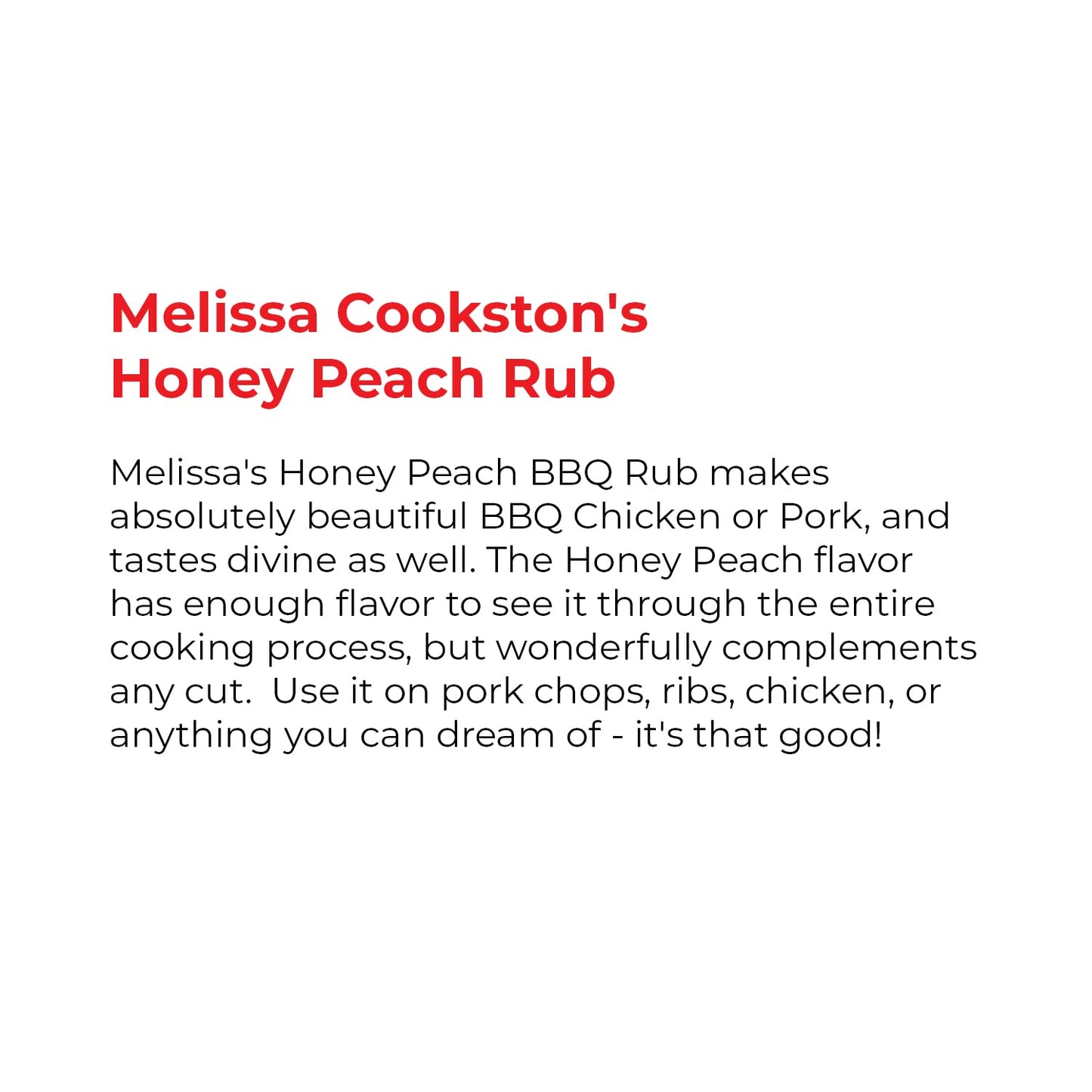Melissa Cookston'S Honey Peach Bbq Rub, Award Winning Barbecue Rubs, 11.34 Oz
