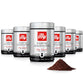 Illy Drip Coffee - Ground Coffee - 100% Arabica Ground Coffee – Forte Extra Dark Roast - Notes Of Dark Chocolate & Toasted Bread Aroma - No Preservatives – Rich & Strong – 8.8 Ounce, 6 Pack