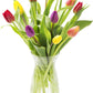 KaBloom Flowers -Valentine's Day Collection - 10 Assorted Tulips with vase, Gift for Birthday, Sympathy, Anniversary, Get Well, 