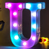 Enshui Light Up Letters Marquee Letters - Colorful Led Letters Lights Alphabet, Battery Powered Color Changing Light Up Letters