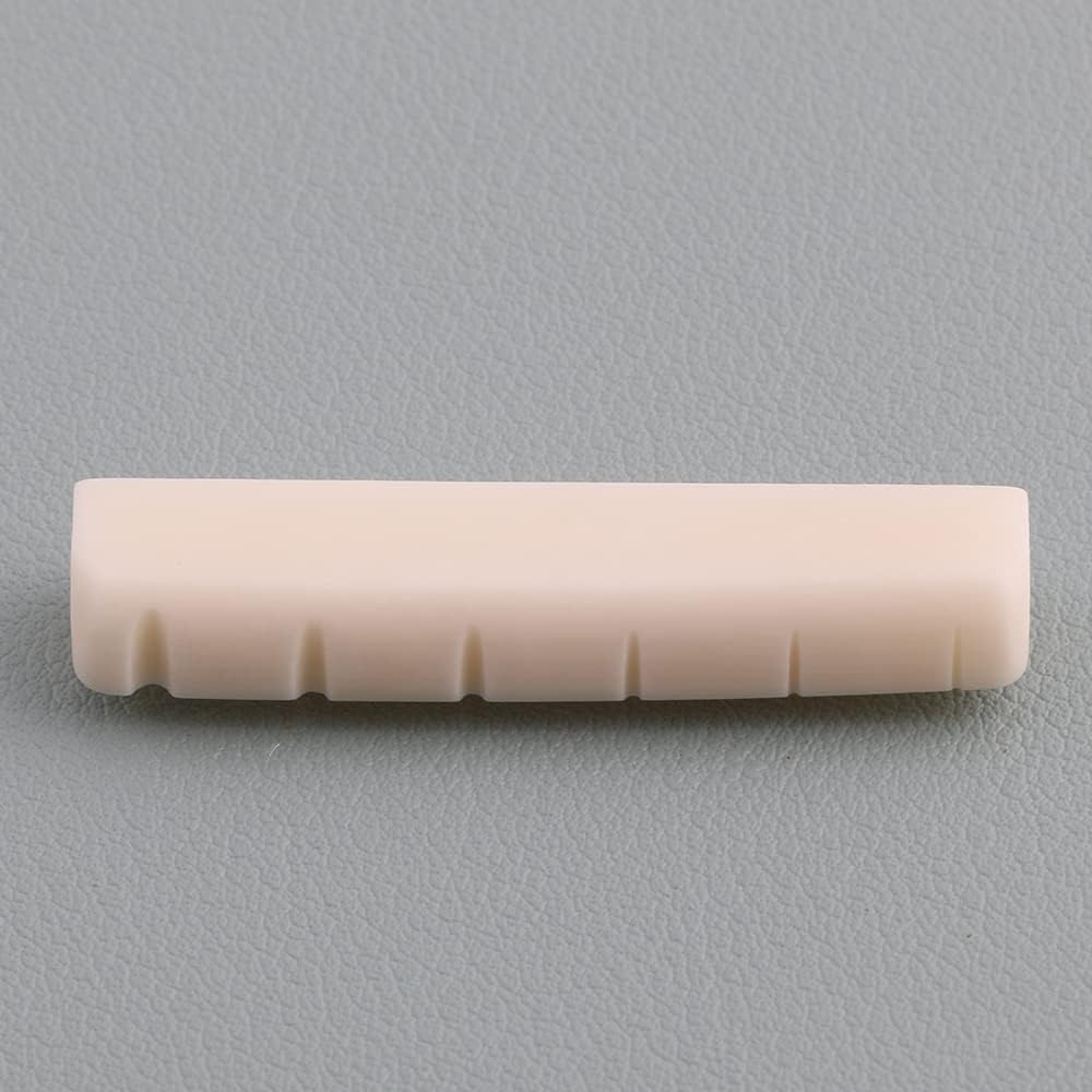PurYupearl Acoustic Guitar Bone Nut Set - 2 Pcs Pre-Slotted, 43x5x9mm, for YMH FG Series Acoustic & Classical Guitars